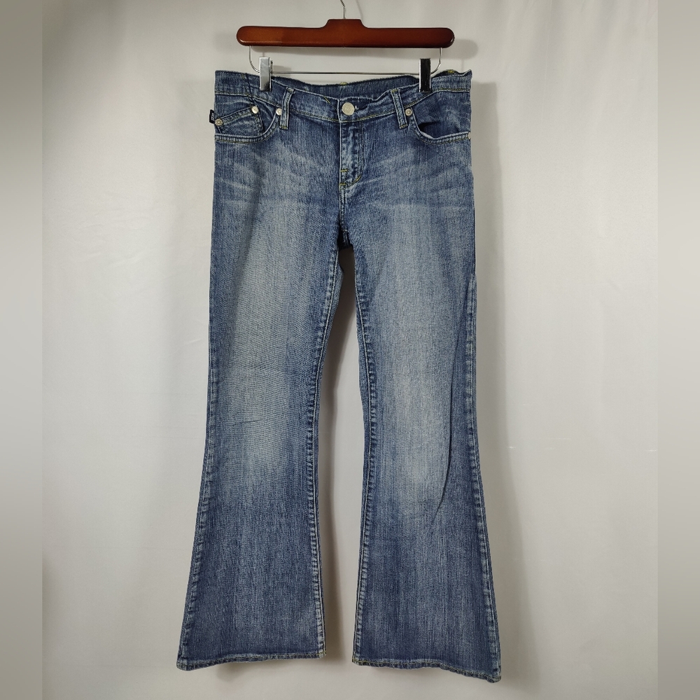 Rock & Republic Women's 9051 Y2K Style Low Rise Flare Jeans, Sz 30